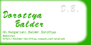 dorottya balder business card